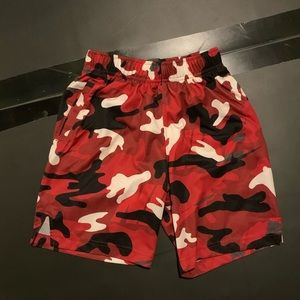 Boys Nike red multi shorts